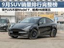 9月SUV销量排行榜完整版，特斯拉Model Y夺冠
